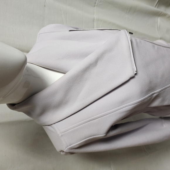 Light Lavender H By Halston Womens Moto Zip-Up Jacket Size 4 - Picture 4 of 9